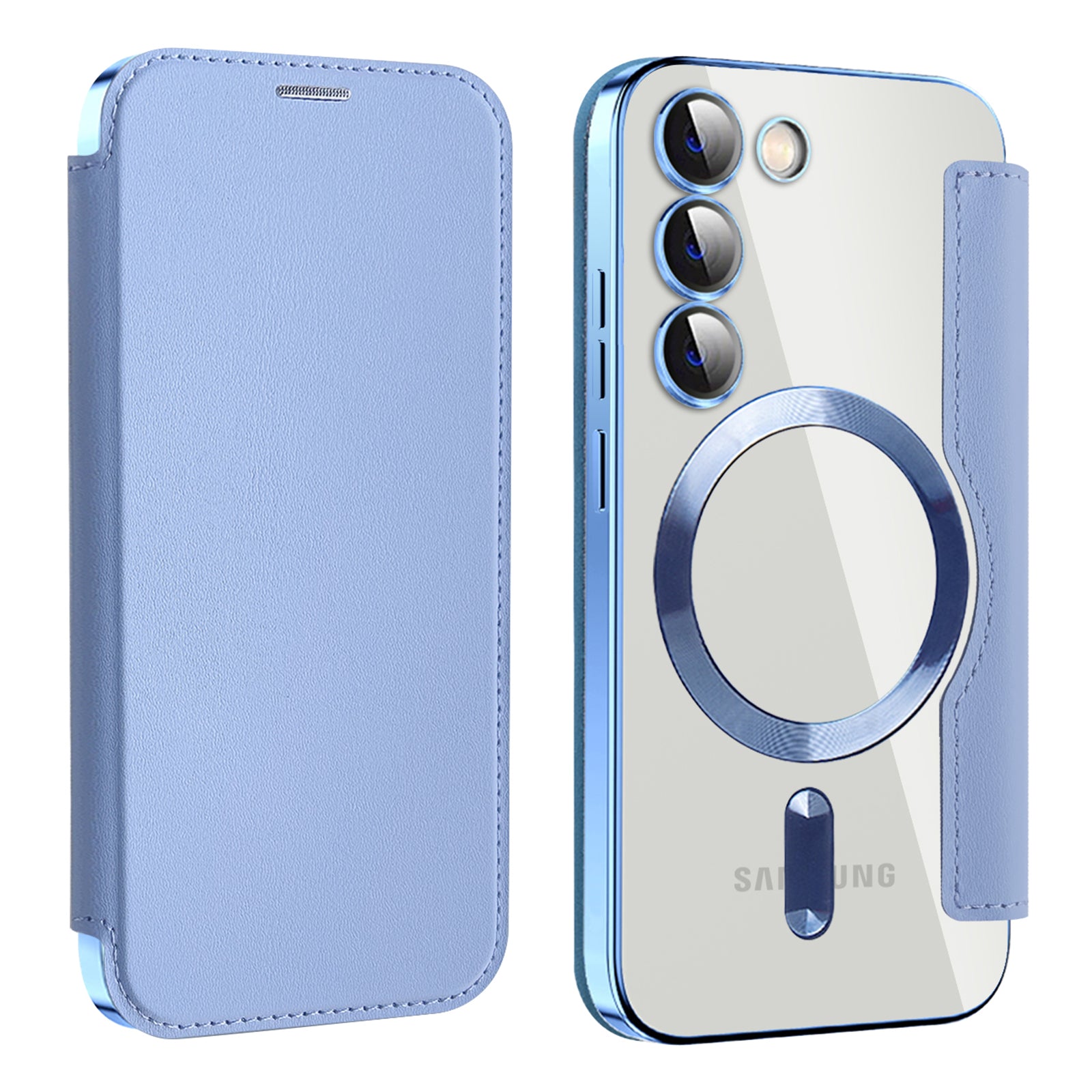Magnetic Phone Case for Samsung Galaxy S23 PU Leather TPU Clear RFID Blocking Flip Cover with Lens Film Magnetic Phone Case for Samsung Galaxy S23 PU Leather TPU Clear RFID Blocking Flip Cover with Lens Film